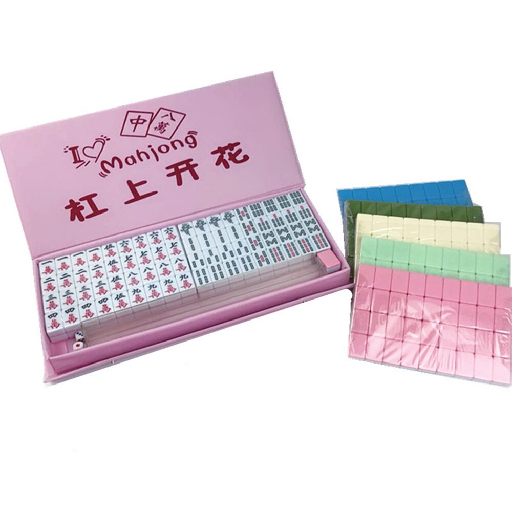 Mini Mahjong Speelgoed Draagbare Vouwen Houten Doos Mahjong Set Tafel Spel Mahjong Reizen Bordspel Entertainment Interactieve Speelgoed