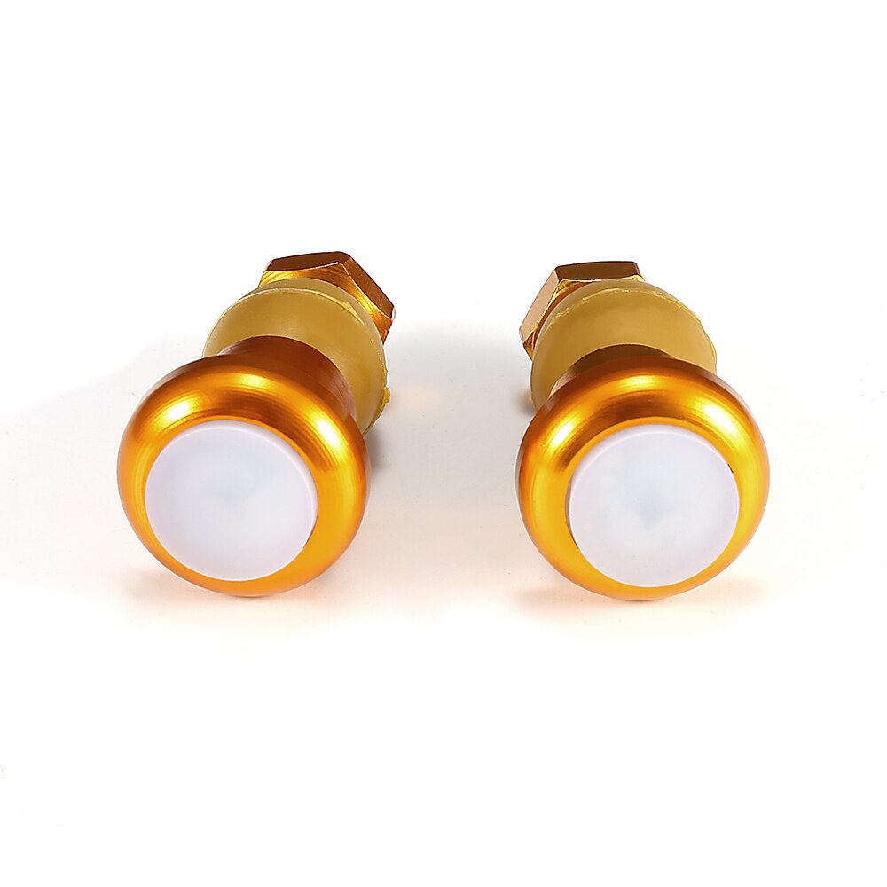 1 paire vélo direction voyant d'avertissement route vélo vélo clignotant lumière LED en alliage d'aluminium guidon indicateur lumineux: yellow