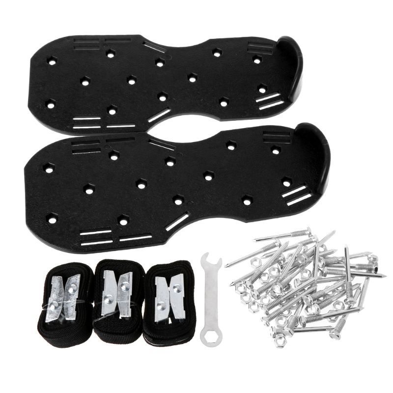 Aireador de césped, sandalias para jardinería, pintura de suelo, cemento autonivelante, clavo de construcción, zapatos, escarificador, herramienta de Destripador de pastizales: Black