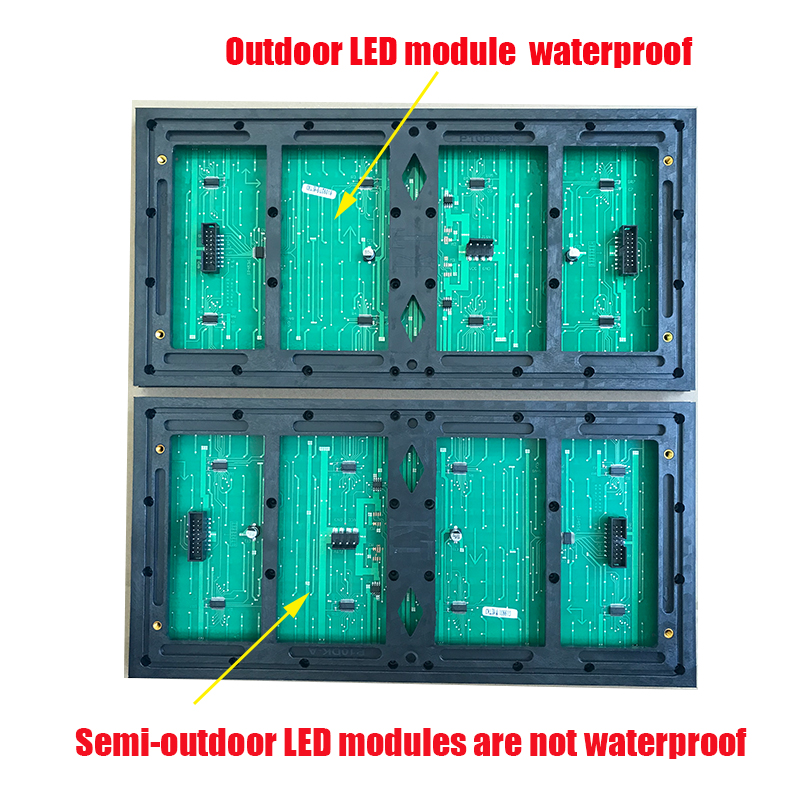 P10 Semi-Outdoor Smd Enkele Witte Kleur Led Display Module 320*160Mm 1/4 Scan Drive Hoge Helderheid led Panel