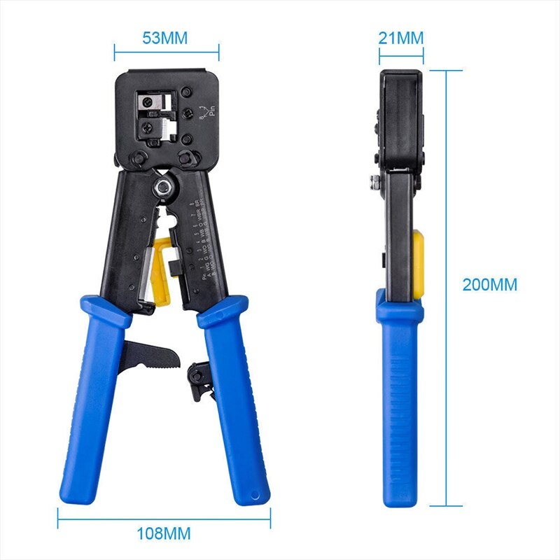 Multi-Function RJ11 RJ45 6P 8P Network Cable Pliers Ethernet Crimping Tool EZ Crystal Head Cable Cutter