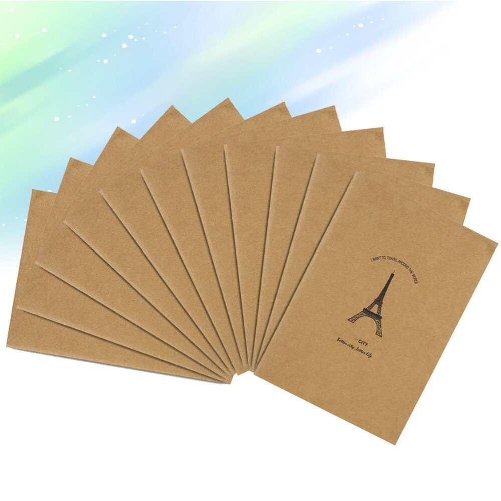 12 Pcs Kraft Paper Notebook Homework Notebook Student Exercise Book Soft Cover A5 Notebook (Random Pattern): Default Title
