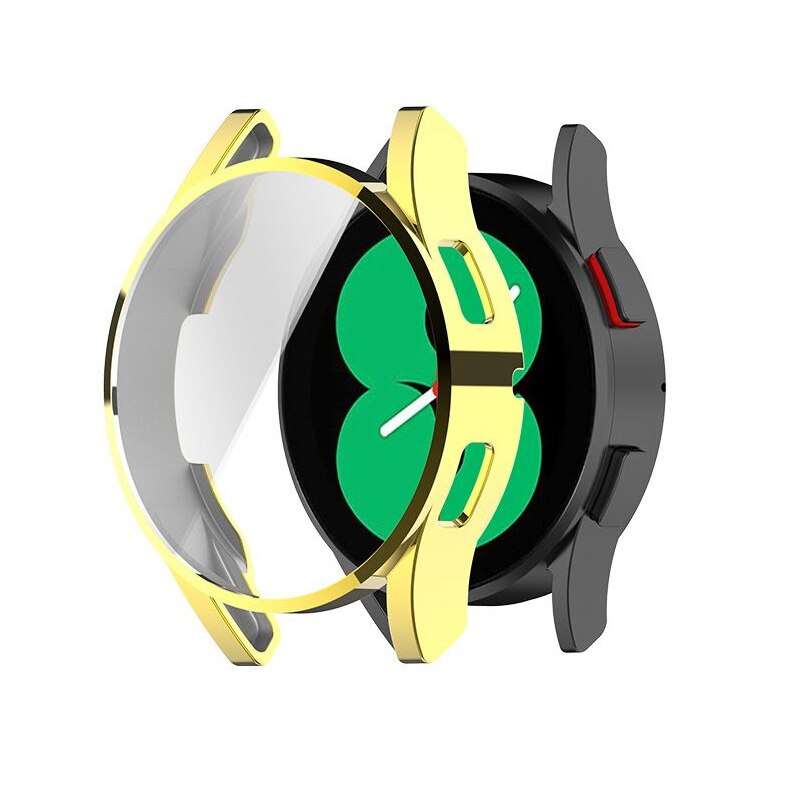 Horloge Case Voor Samsung Galaxy Horloge 4 Siliconen Tpu Scherm Beschermhoes Voor Samsung Galaxy Horloge 4 40Mm 44mm Smartwatch Bumper: Gold / Galaxy Watch 4 44MM