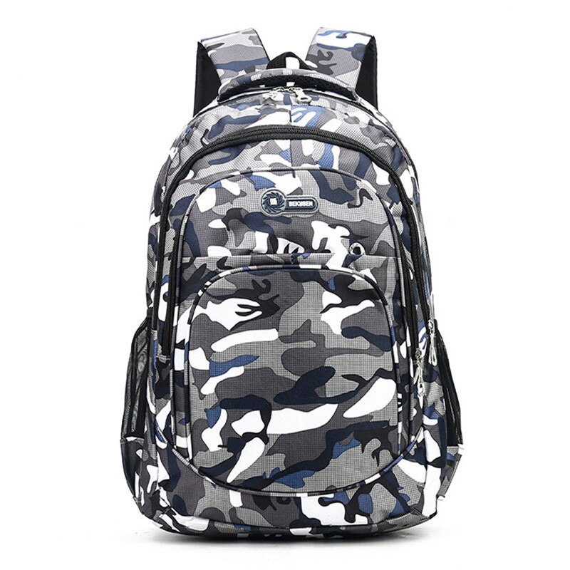 2 formati camuffare Impermeabile Borse Da Scuola per Le Ragazze Dei Ragazzi Ortopedico Bambini Zaino per Bambini del Sacchetto di Libro Mochila Escolar Zaino: blu grande-1