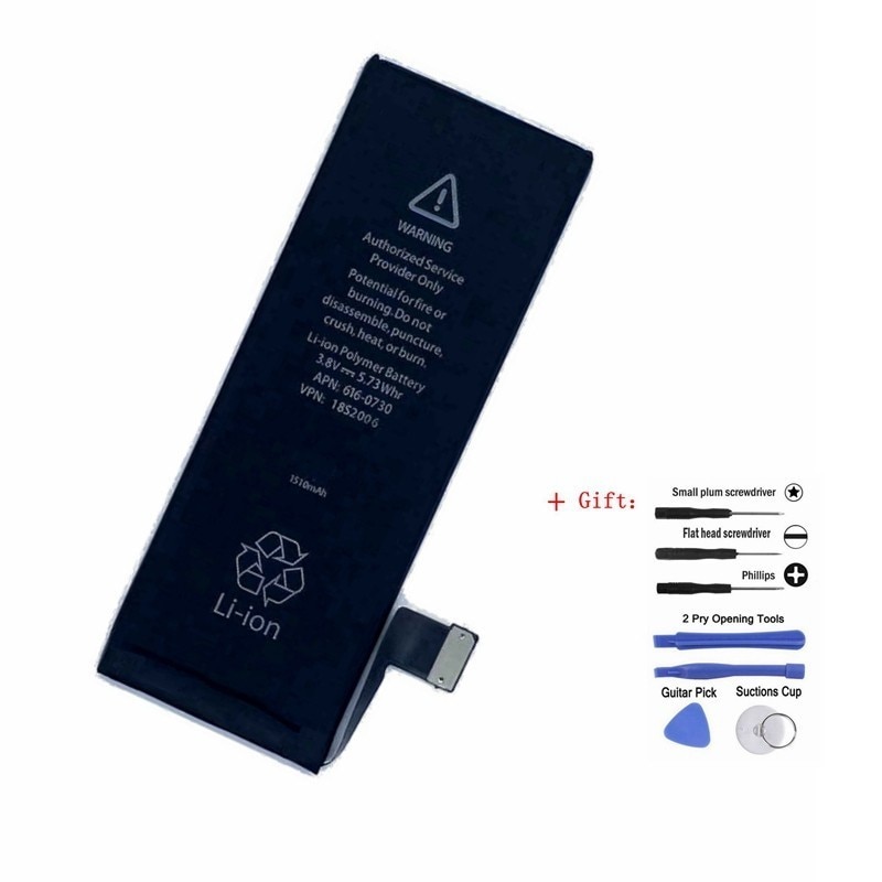Battery 1510mAh for apple iPhone 5c Li-polymer Replacement Rechargeable Bateria Accumulator With Machine Tools Kit 0 Cycle