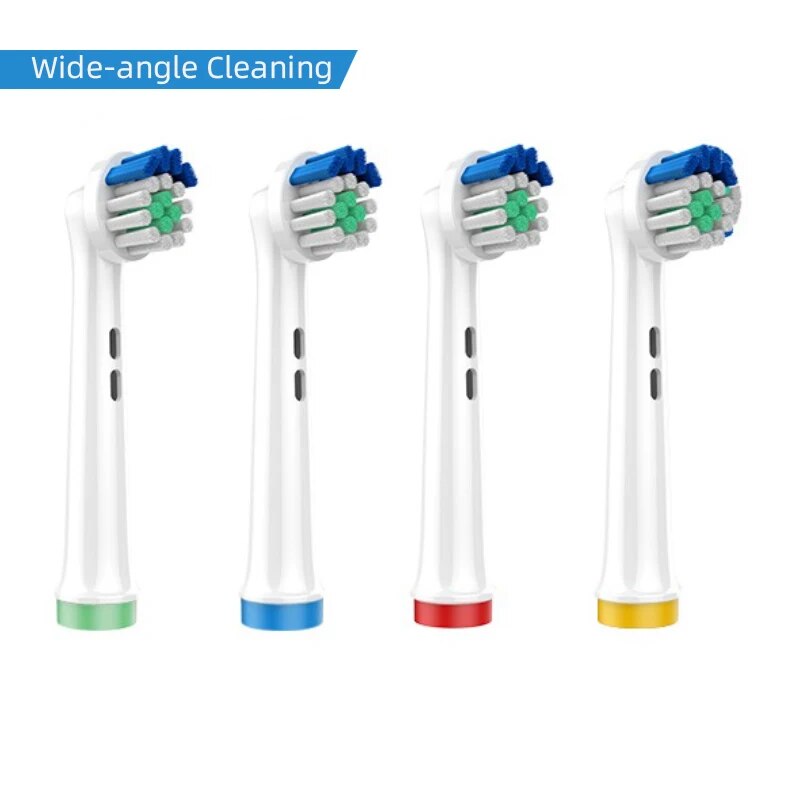 Têtes de brosse à dents électrique à poils Dupont, 4 pièces, blanchiment des dents, nettoyage quotidien, nettoyage précis, soins doux, fonction pour Oral B: Orange