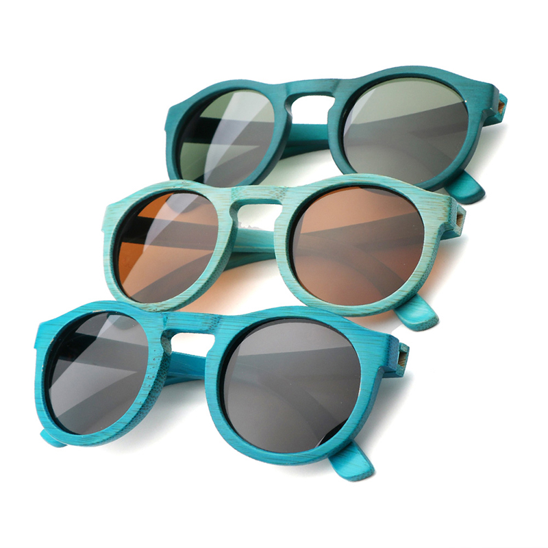 Gafas de sol clásicas Retro para hombre, lentes de madera de bambú Real, hechas a mano, polarizadas, UV , 400