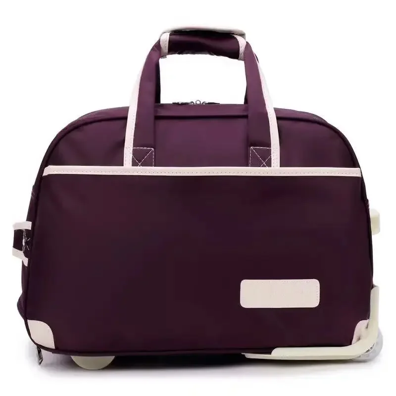 Koffer wochenende tasche Wasserdichte Gepäck big bag Roll Gepäck trolley Gepäck Dame Reise koffer mit Rädern tragen auf: LILA / 24"