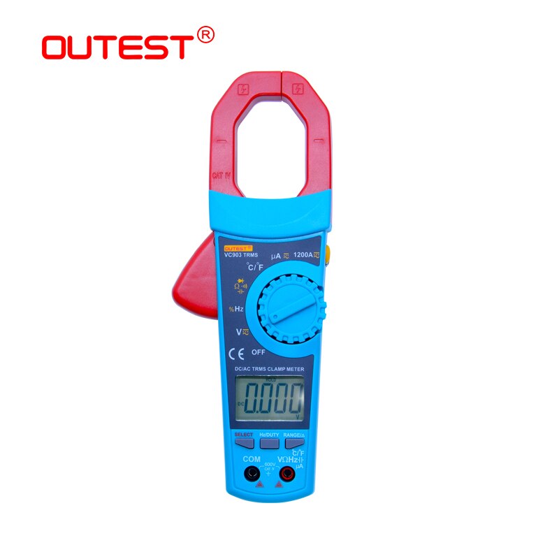 OUTEST VC903 Portable Digital Clamp Meter 6000 Counts 1000A AC Clamp Meter Resistance Capacitance Temperature Digital Multimeter