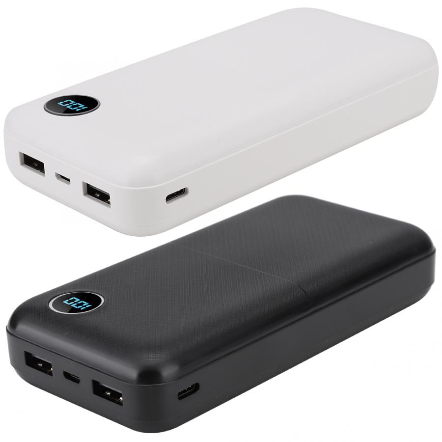 Case voor power bank Draagbare 20000mAh Power Bank Case Externe Batterij Box Met Digitale Scherm poetable diy power bank