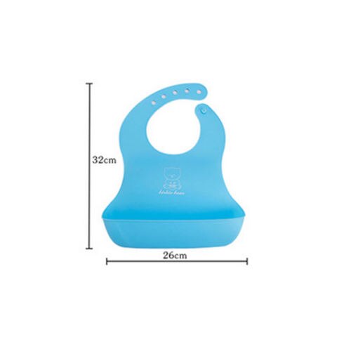Baberos alimentación de silicona impermeable para bebé, babero para niños, Catcher de comida enrolladas, bolsillo, 4 Uds.