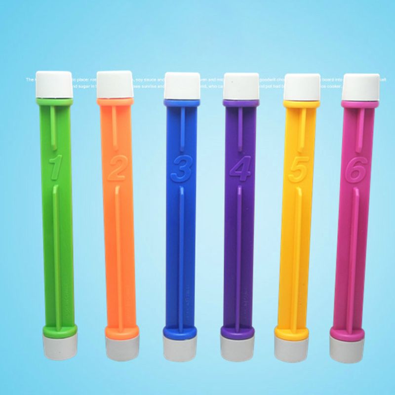 6 Pcs Colorful Swimming Pool Diving Stick Toy Sinking Underwater Fun Toys Dive B36E