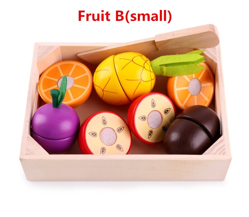 Holz klassische spiel simulation küche serie spielzeug Schneiden Obst und Gemüse Spielzeug Montessori Frühen bildung: Fruit B (small )