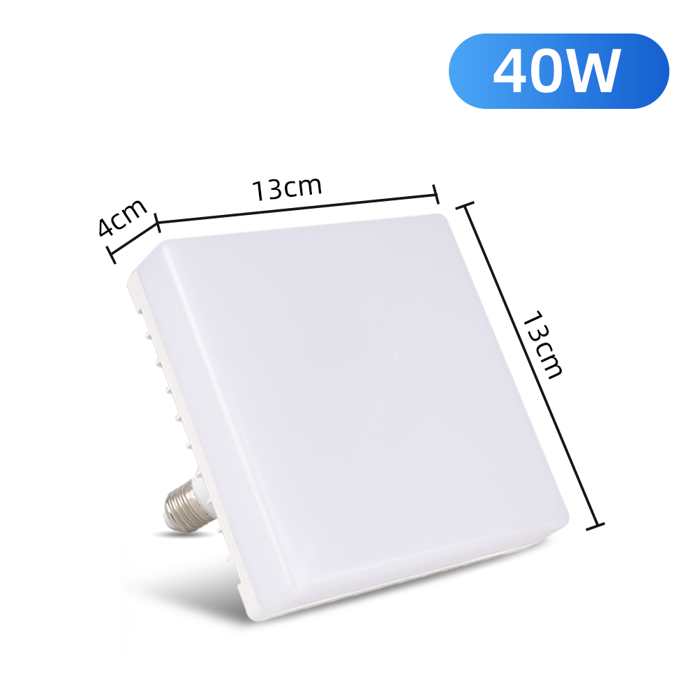 Bombillas Led cuadradas E27, iluminación de techo interior para sala de estar, pasillo, 30/40/50/65W, luces de garaje superbrillantes, bombilla Led: changeable