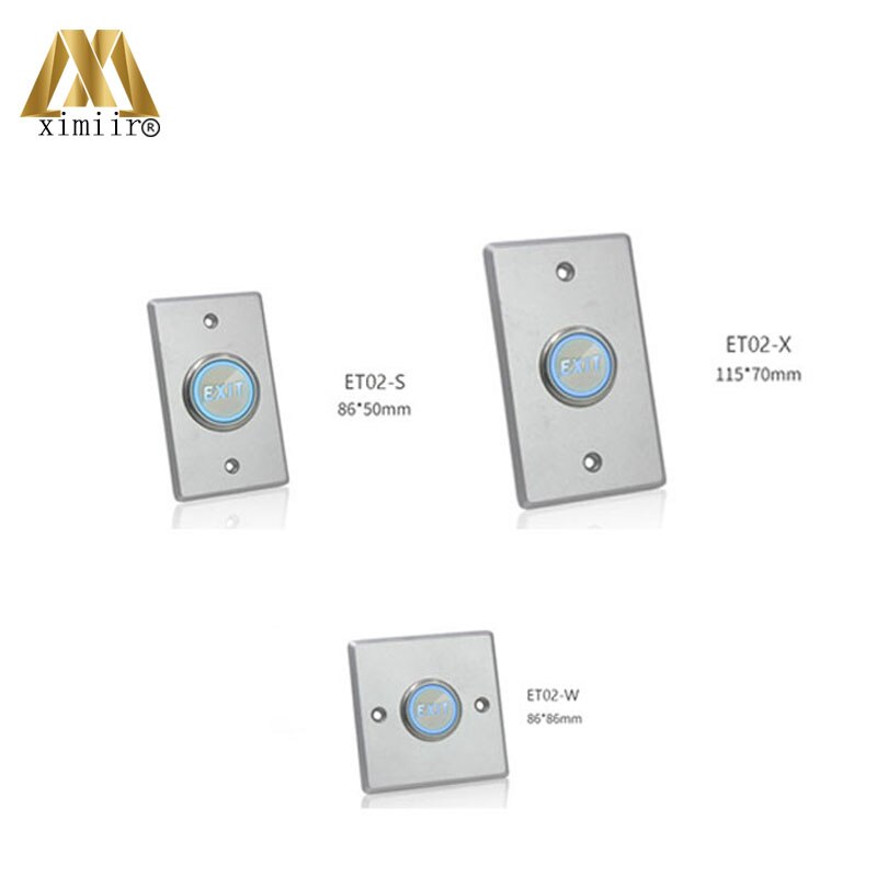 ET02B Stainless Steel Touch Button LED light Exit Button Exit Switch For Door Access Control System