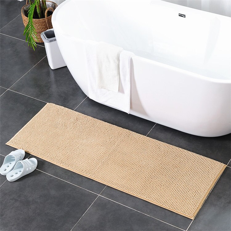Antislip badmat chenille bad waterabsorptie douchemat 50*120 50*140cm: Kameel / 50140cm