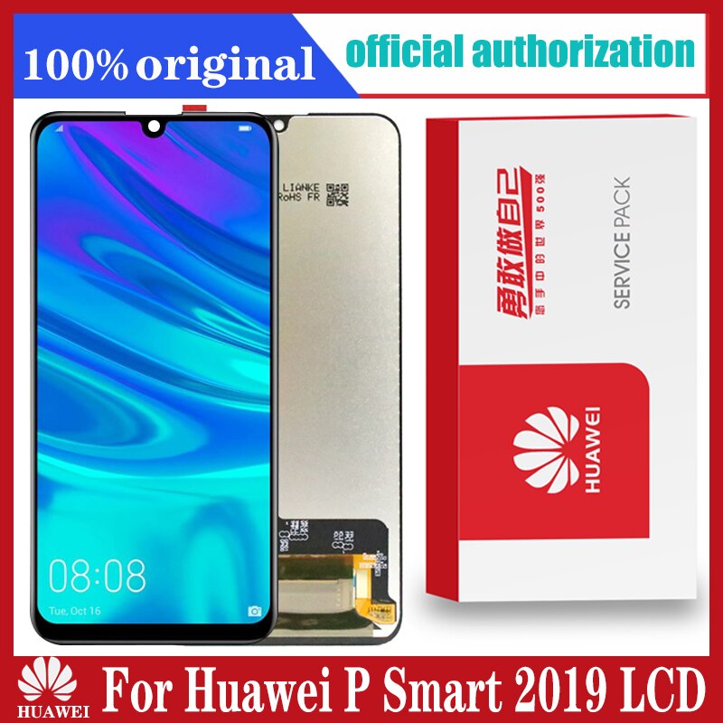 6.21 &quot;10-esposizione di tocco per l&#39;esposizione LCD POT-LX1 L21 LX3 del convertitore analogico/digitale del Touch Screen di Huawei P Smart 2019