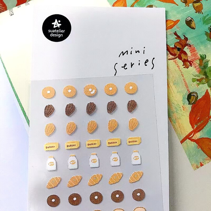 Korealainen suatelier minitarrat scrapbooking leipomo leipä söpö päiväkirja tarra roskapäiväkirja albumi tee itse koristelu askartelu paperitavarat