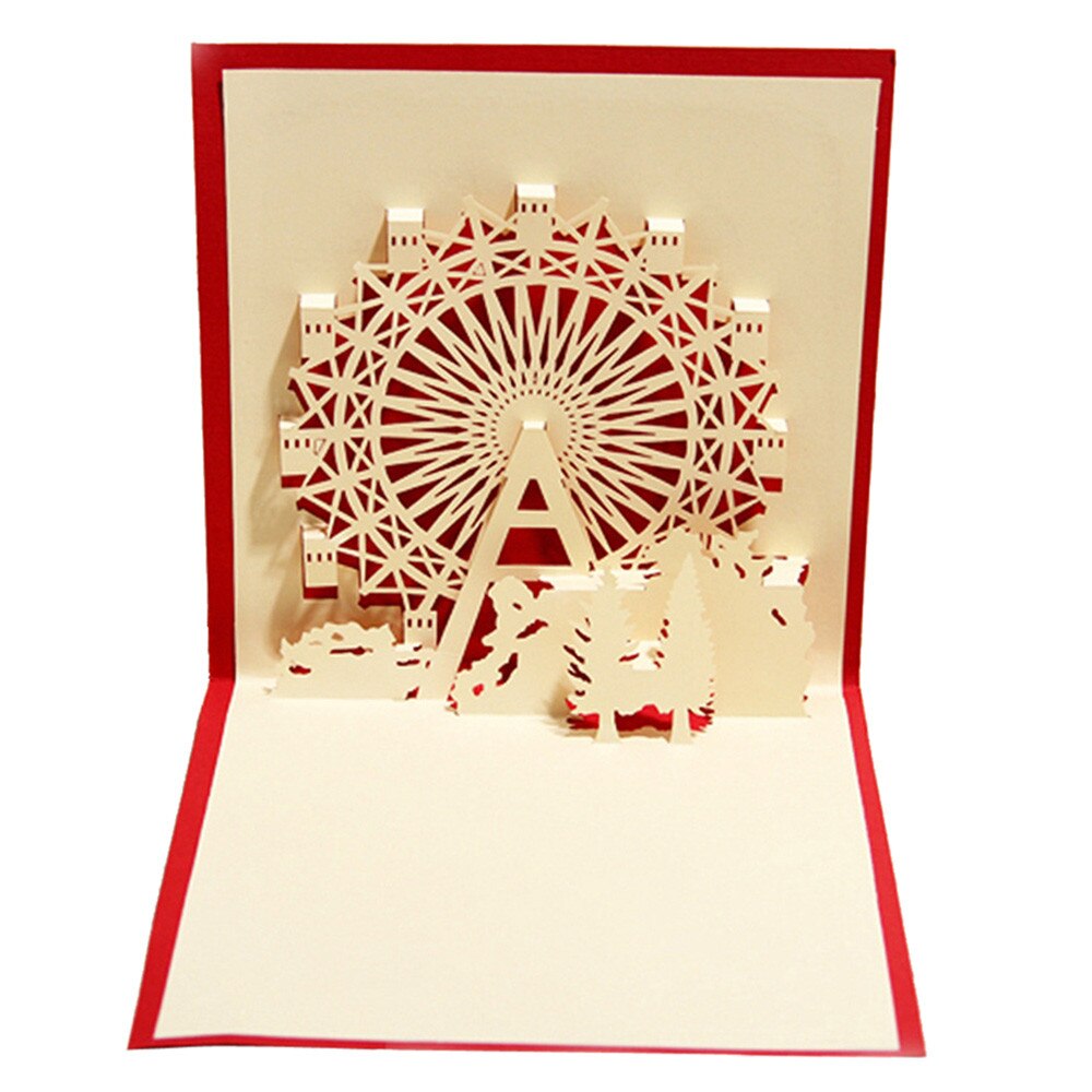 3D Pop-Up Cards Birthday Card for Girl Kids Wife Husband Birthday Cake Greeting Card Postcards Card Envelope Stickers: J