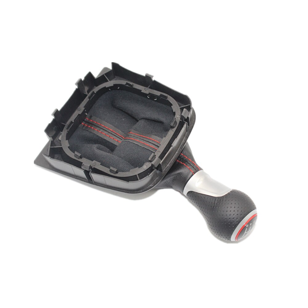 Til vw golf 6 a6 mk6 til gti gtd  r20 bil 5 gear bil gear stick niveau gearknop med læderstøvle