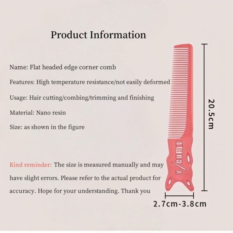 Kolorowe grzebienie z krawędzią robić strzyżenia włosów, fryzjerskie grzebienie robić strzyżenia na płasko dla mężczyzn, profesjonalne grzebienie robić strzyżenia włosów, szczotki fryzjerskie, narzędzia robić stylizacji włosów w salonie fryzjerskim.