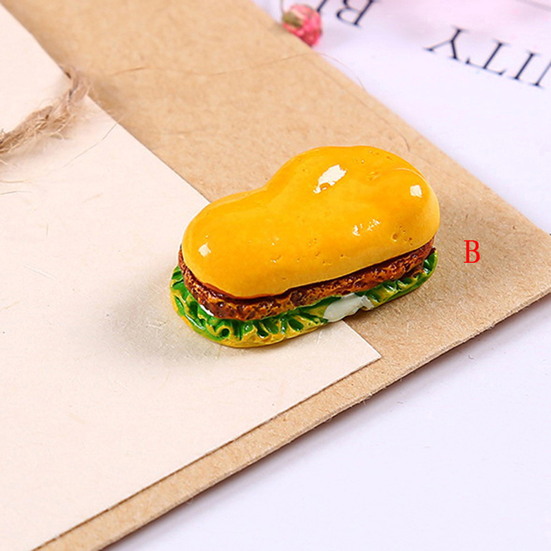 Cute Mini Play Toy Fruit Food Cake Candy Fruit Hamburg Biscuit Donuts Miniature For Dolls Accessories Kitchen Play Toys: I 02