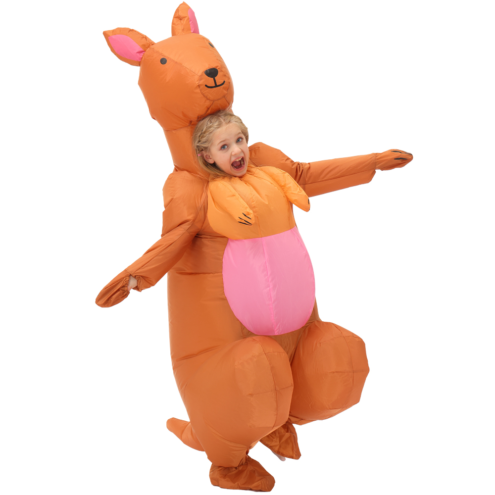 Cute Animal Shape Kangaroo Inflatable Costume Halloween Christmas Children's Day Birthday Party Funny Play Costume