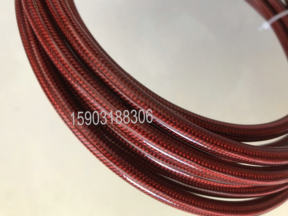 AN3 Automotive motorcycle 1/8" 304 stainless steel wire ptfe braided PVC covered brake line fuel line 1M