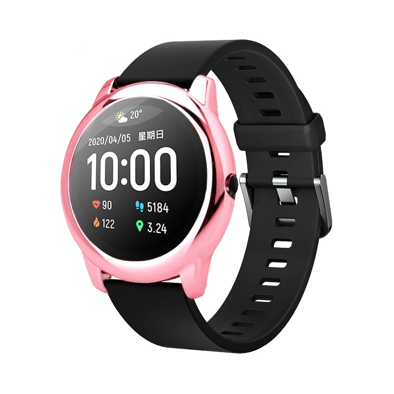 Voor Xiaomi Haylou Solar LS05 Vacuüm Plating Metalen Beschermende Shell Anti-kras En Vingerafdruk Smart Horloge Bescherming Case