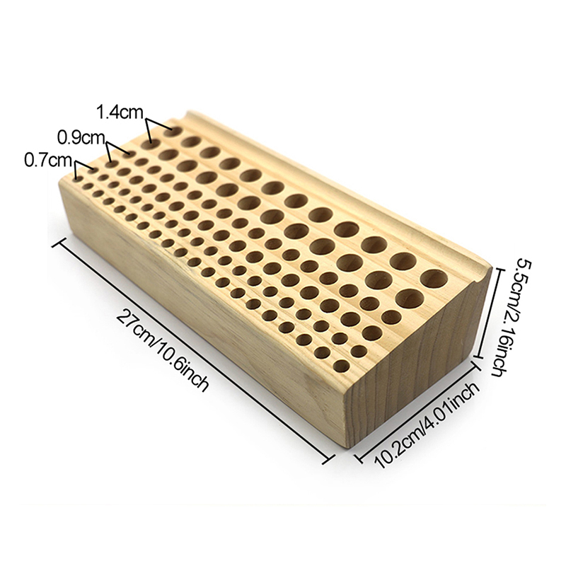 46/98 holes Pine Wooden Leather craft Rack Stand DIY Carving Punching Tools Holder Organizer Storing Leather Tool Storage Box: 98 holes