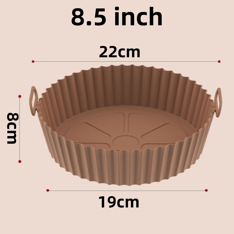 Plateau de cuisson de four réutilisable, friteuse à Air, moule rond en Silicone, Pizza poulet frit, panier en Silicone, poêle antiadhésive, accessoires de cuisson: Chocolat