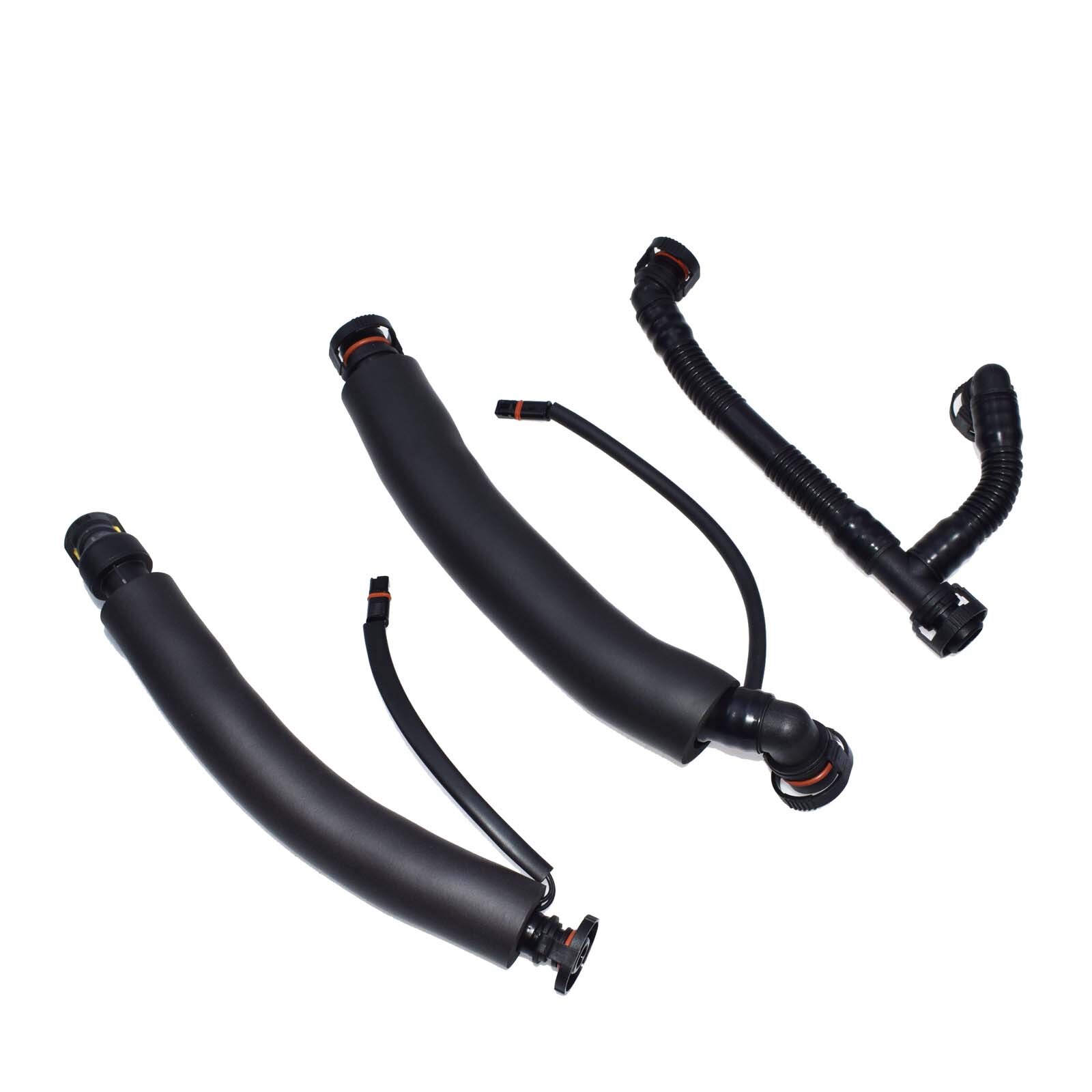 WOLFIGO 3 Pcs Set Crankcase Breather Vent Hoses For BMW 3 5 6 7 E60 E61