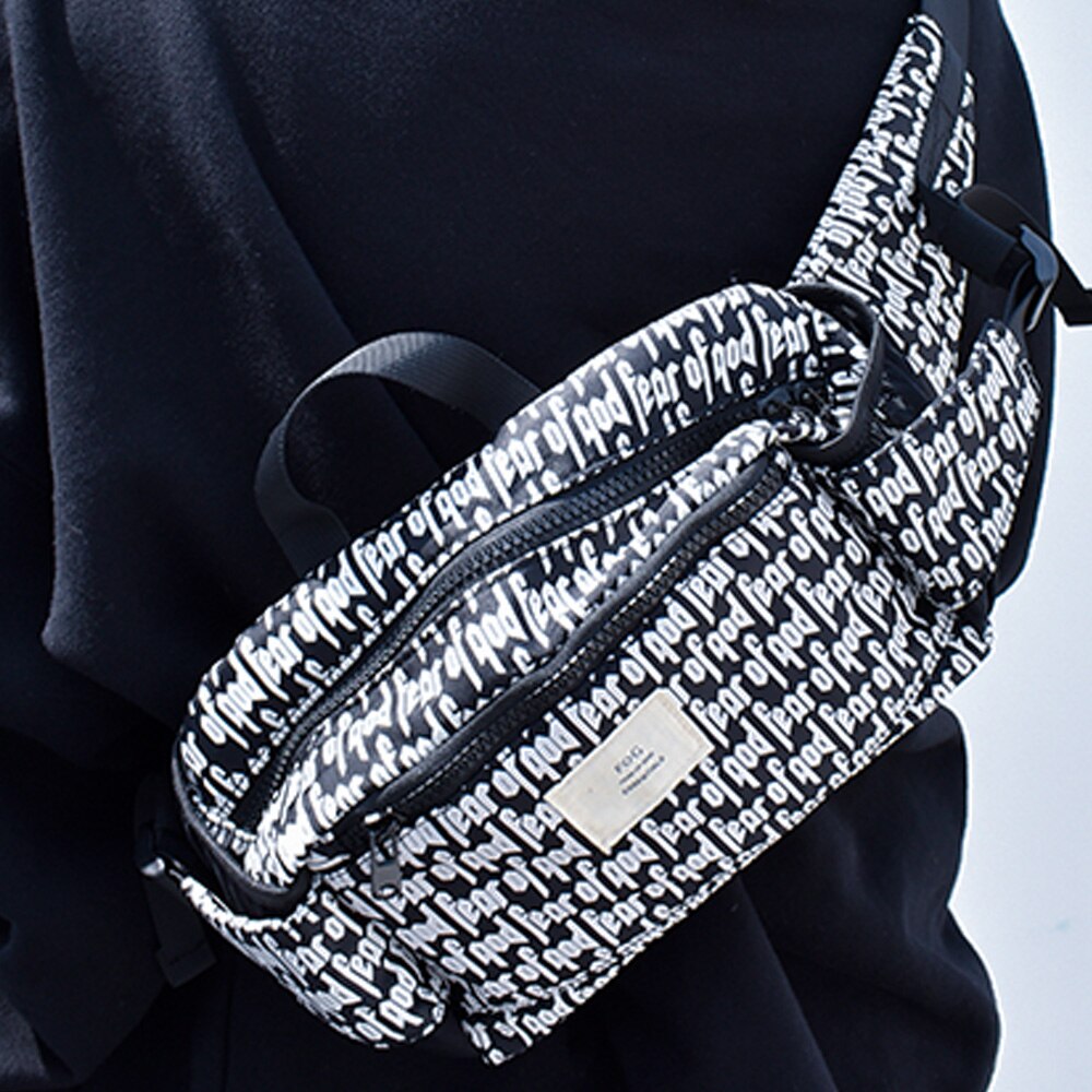 hoch Straße Wichtigsten Linie Nebel Volle Druck Sperrfeuer knapp Kleine Taille Tasche Diagonale Brust Tasche Männer und Frauen Tasche: Ursprünglich Titel