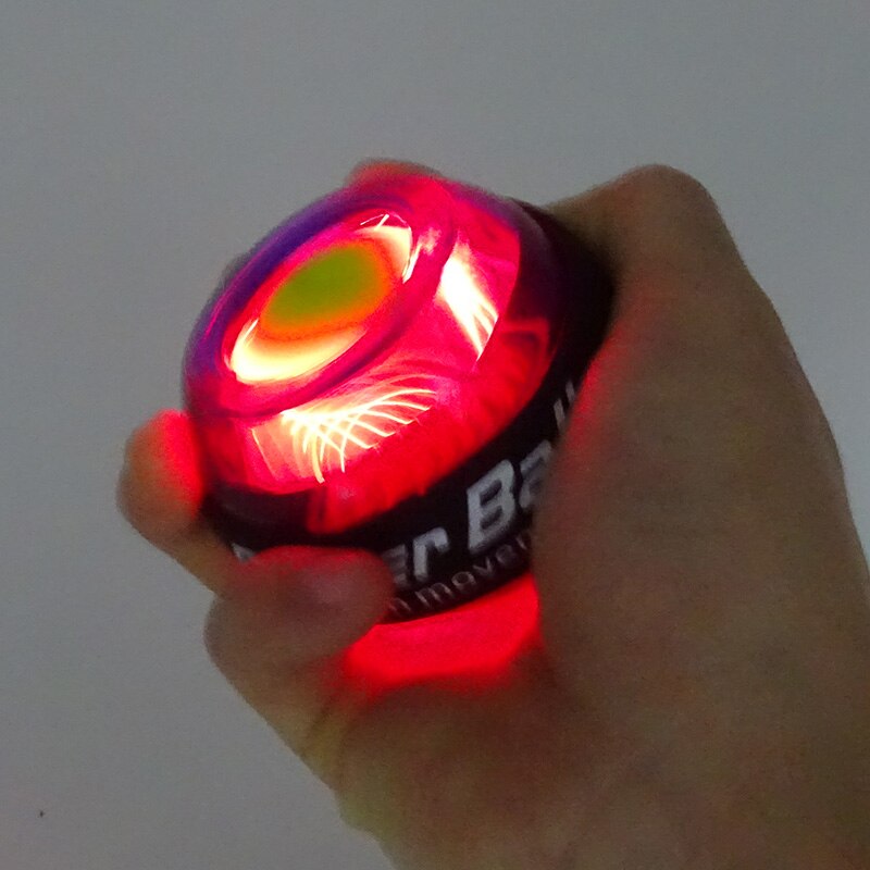 Bola giroscópica de muñeca brillante Bola de entrenamiento de muñeca LED para brazo más fuerte dedos huesos de muñeca y ejercicio de fuerza muscular