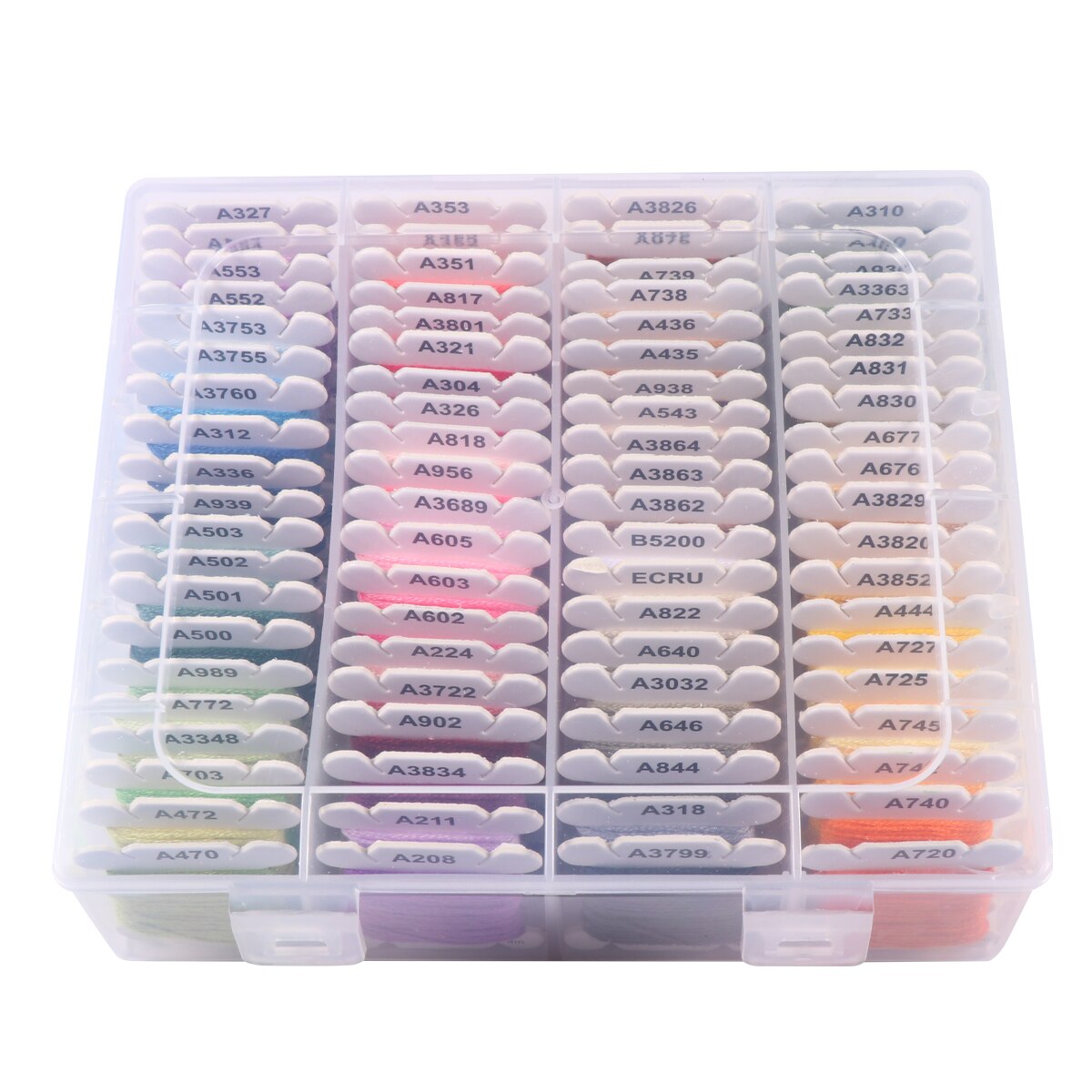 1 Box 80 Color Embroidery Thread DIY Cotton Multi-Color Embroidery Yarn For Sewing Embroidery Thread Set With Organizer Box Sew