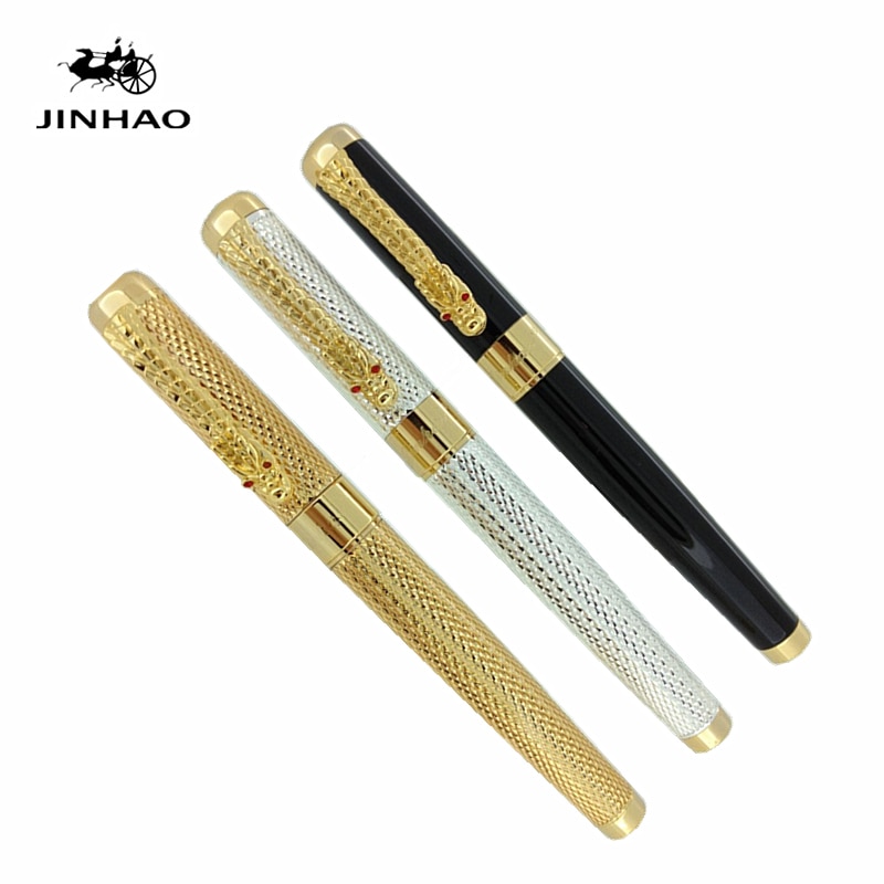 Luxe Pen Set Jinhao 1200 Dragon Rollerball met Originele Case Metalen Balpennen voor Kerstcadeau