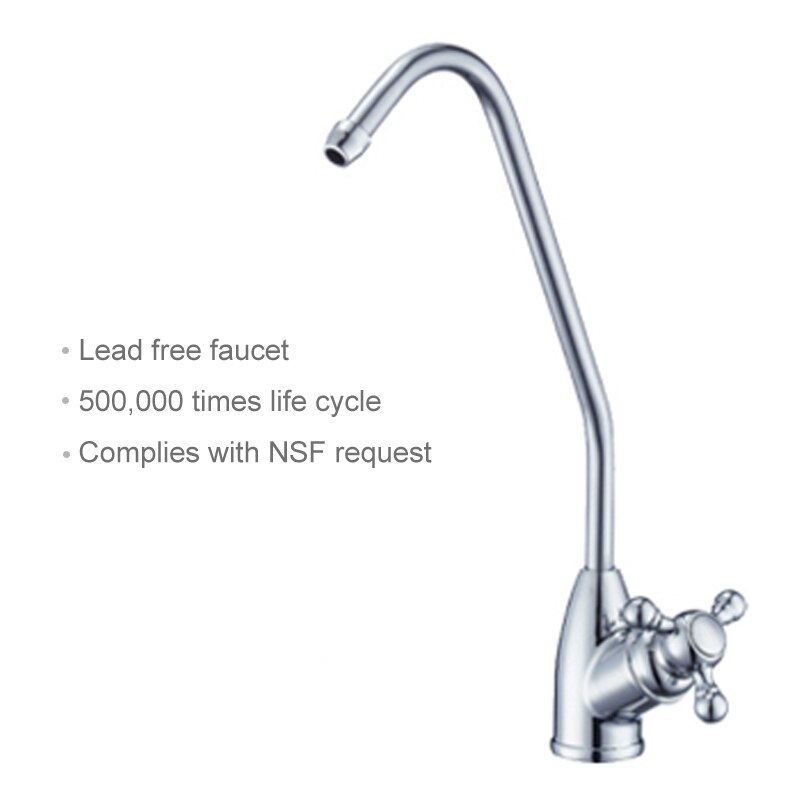 Coronwater Lead Free Stainless Steel Water Faucet K2 for RO Drinking Water Filter System 1/4&quot;