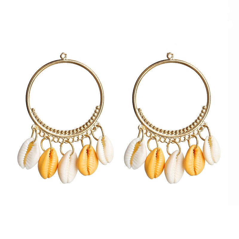 Nuevos colgantes de concha de 50 Uds. Para pendientes o collares DIYSeaside Estilo de vacaciones, accesorios de joyería LX57