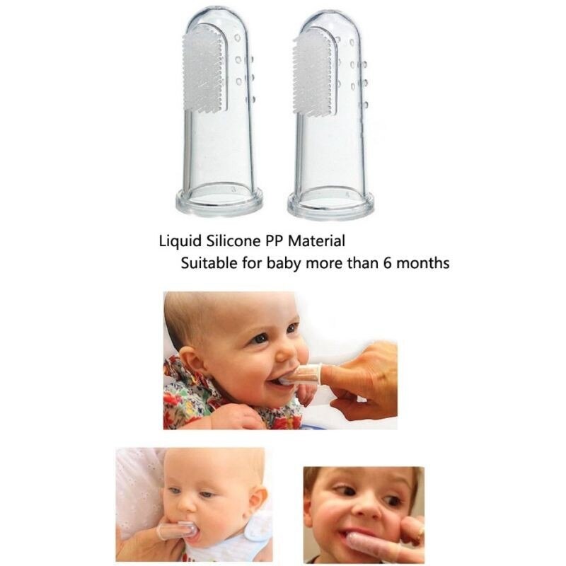 Kinder Baby Infant Weiche Silikon Finger Zahnbürste Zähne Massager Gum Pinsel 1Pcs