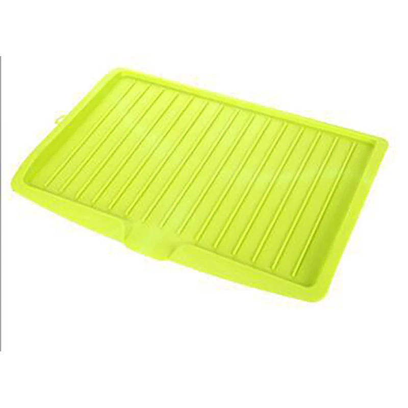 Escurridor de platos de plástico para cocina, bandeja escurridora de platos, estante de secado para fregadero grande, organizador de encimera, estante de secado para platos: Verde