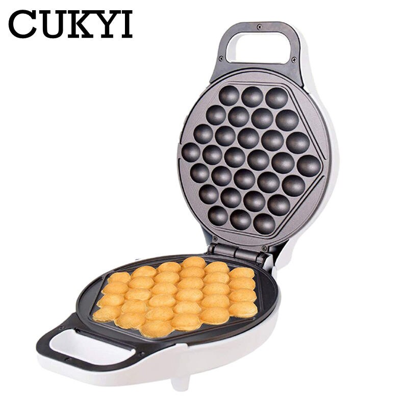 CUKYI Household Egg Waffle maker selectric Chinese Hong Kong eggettes puff cake waffle iron maker machine bubble egg cake oven