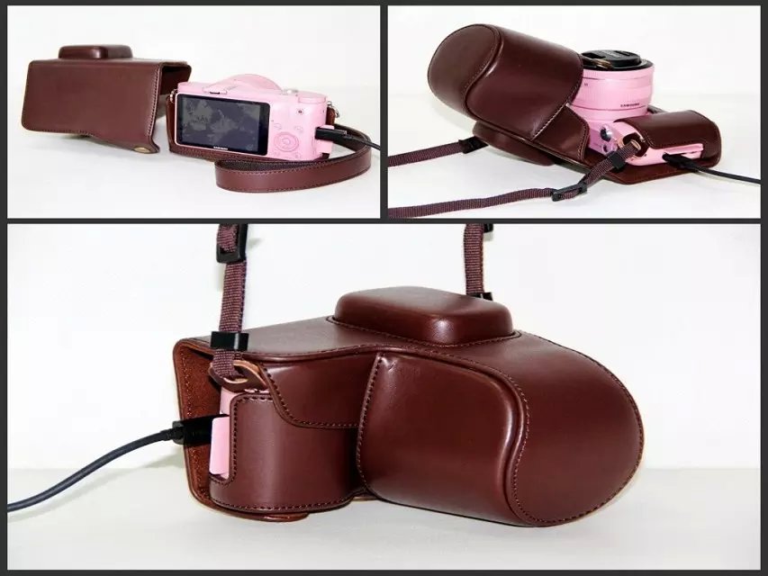 PU Kamera Ledertasche Tasche Für Samsung NX2000 NX1000 16-50mm Objektiv Digitale Slr-kamera