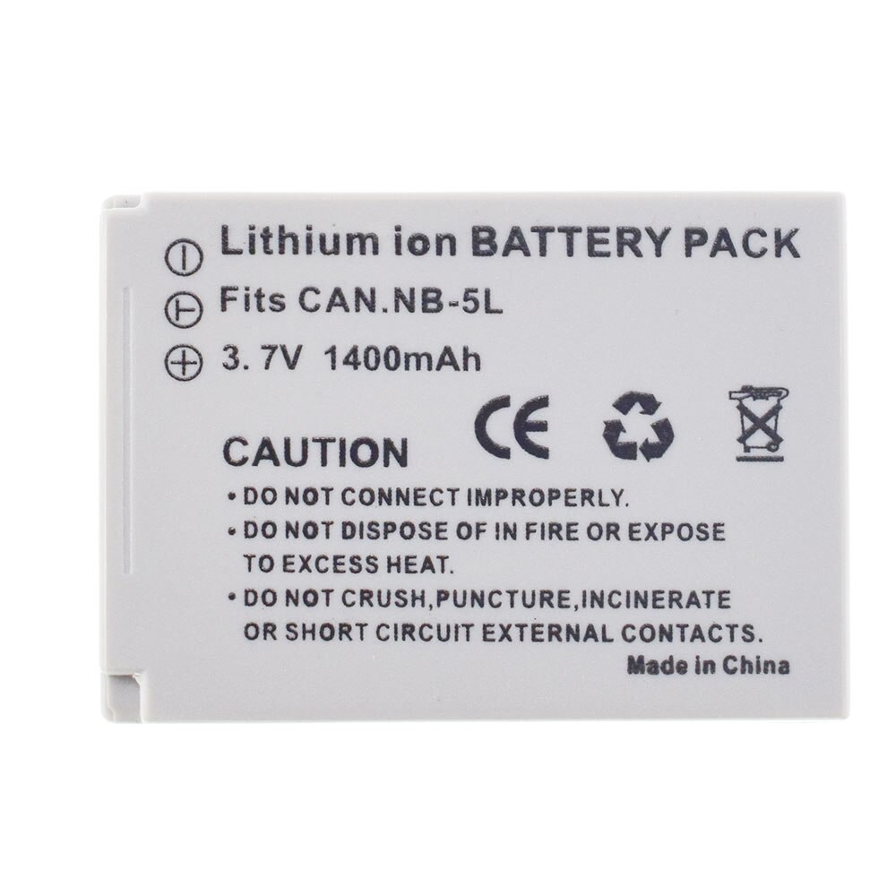 2 Pack NB-5L Battery For Canon PowerShot S100 SX200 SX210 IS SX230 HS