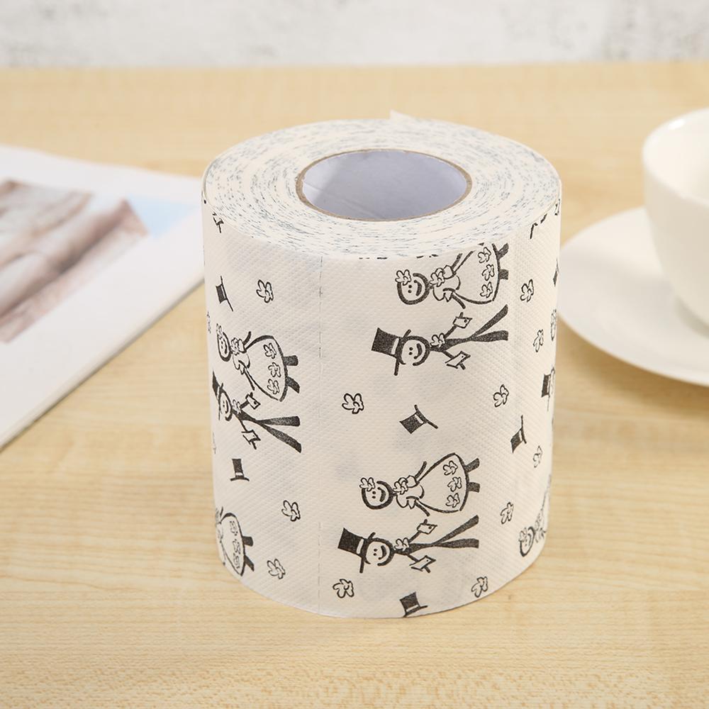 Novelty Tissue Sweet Roll Paper Wedding Printing Toilet Roll High Water Absorption Paper for Household Kitchen Supplies
