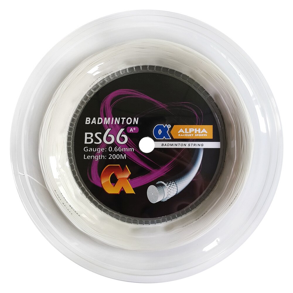 1 carrete Alpha BS66 Badminton String 0,66mm Control A + durabilidad golpear sonido raqueta cuerdas 200M