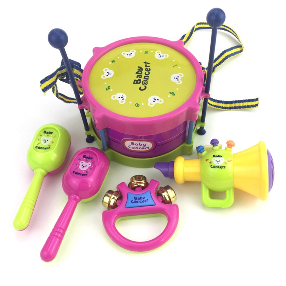 Pædagogisk legetøj baby musikinstrumenter rasler klokker håndklokker børn tidligt læring rangle jul