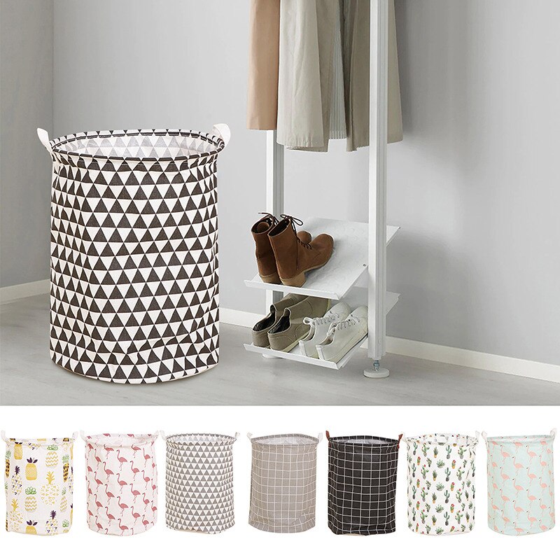 Laundry Basket Foldable Toy Storage Baskets Picnic Dirty Clothes Basket Box Cotton Wash Clothes Box Baby Organizer
