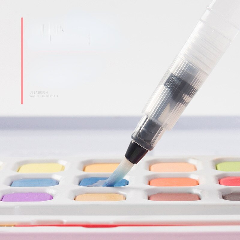 18/24 Color Tin Box Solid Watercolor Paint Set Beginner Sketch Painting Art Learning School Supplies