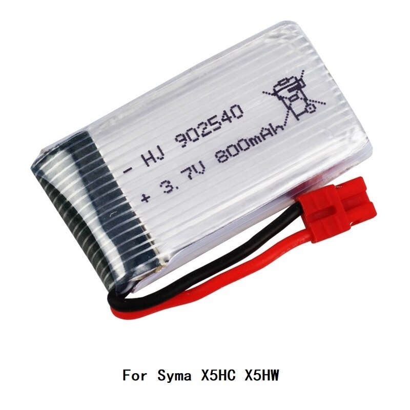 800mAh 3.7V lipo Batterij Voor X5 X5C X5S X5SC X5HW X5HC X5SW X25 X300 X400 X500 X800 HJ818 HJ819 HD1315 3.7V 800mAh batterij 1pcs: Geel