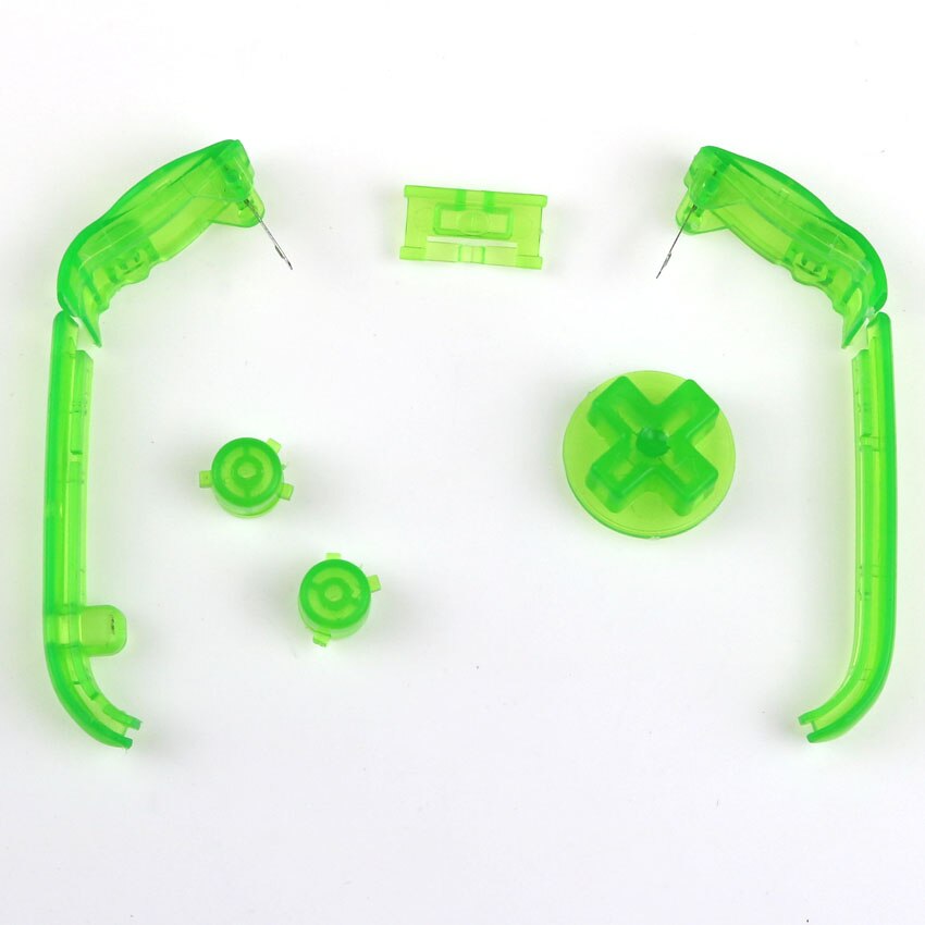 Dla nintendo GBA przyciski Gameboy advance kolor przycisk dla GBA LR przycisk konserwacja akcesoria zamienne 16 kolorów: clear green